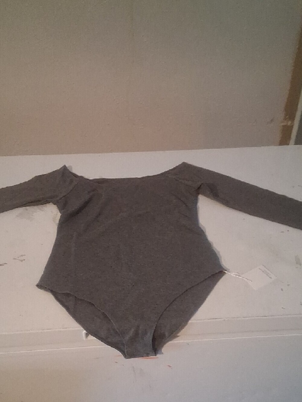 Maje Gray Scoop Neck Short Sleeve Bodysuit - Picture 3 of 7